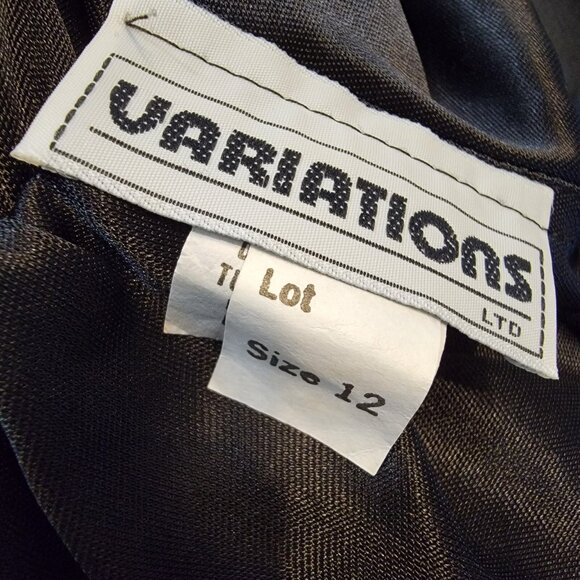 Vintage 80s Variations Dress Party Formal Evening Wear Costume Fancy Sz 12 - Picture 10 of 16